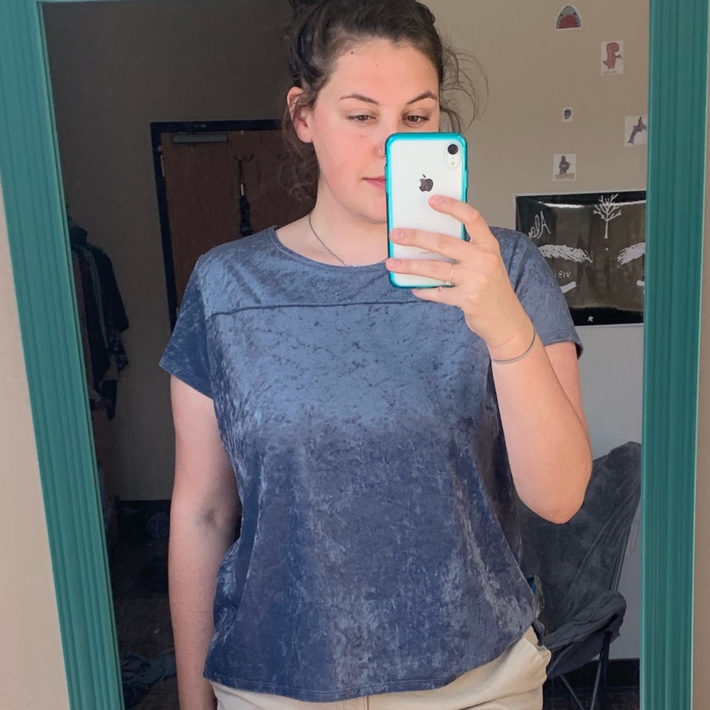 Crushed velvet T-shirt